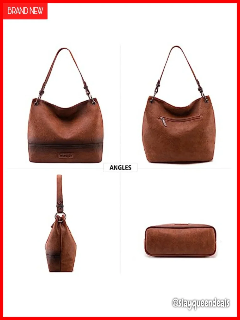 Vegan Leather Hobo Bag Top Handle Shoulder Purse Removable Strap